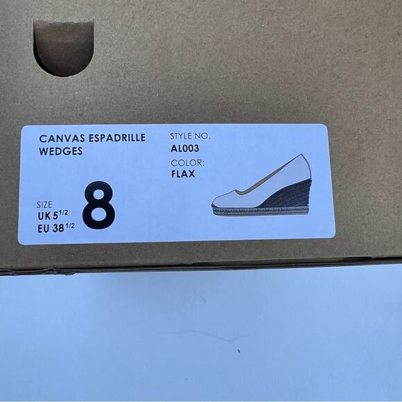 J. Crew Women's Canvas Espadrille Flax  Wedges  Sz 8 - Picture 5 of 7